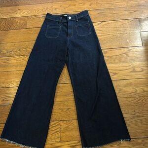 Zara Marine High Rise Wide Leg Jeans US size 6